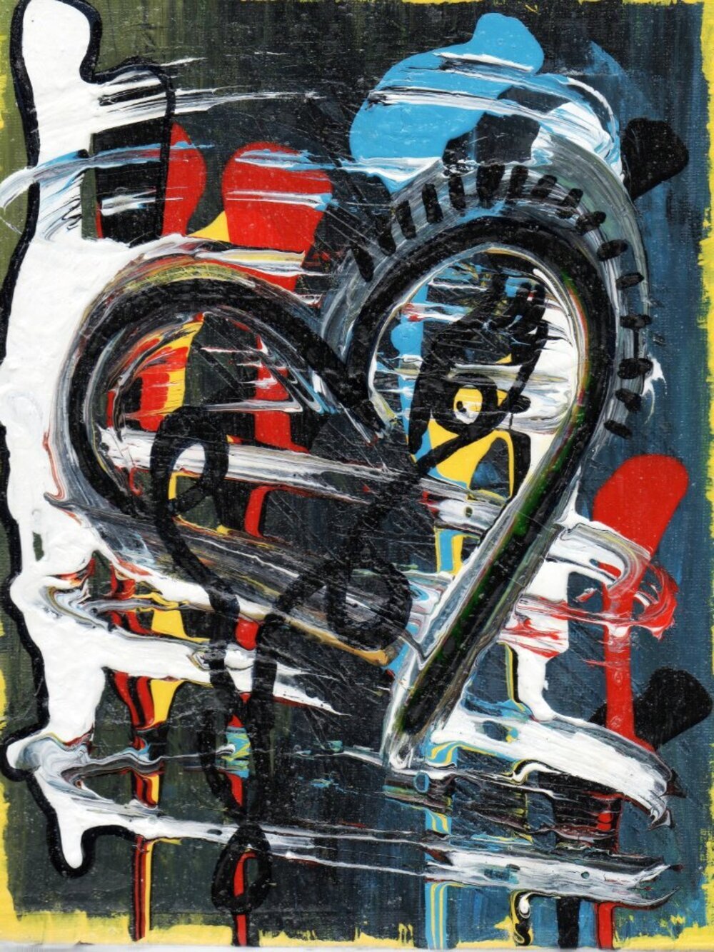 10 X 8 X 3/4 acrylic intricate abstract painting on canva by Valiumium